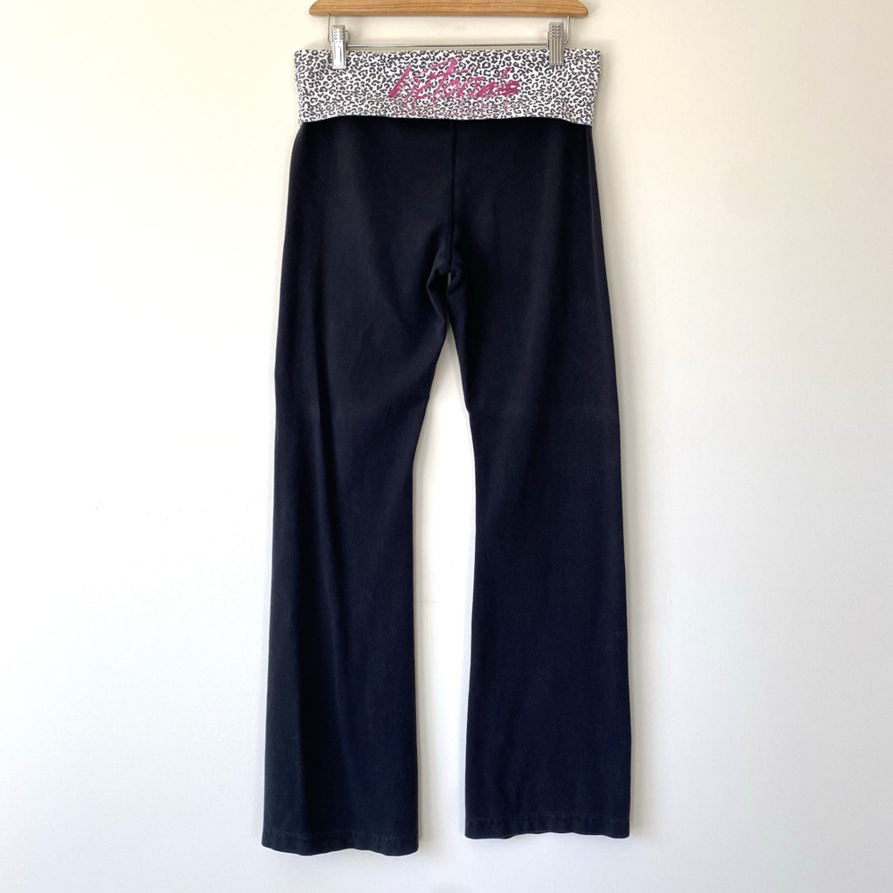 Victoria’s Secret Y2K Super Model Essentials Yoga Flare Pants Cheetah Size S VTG